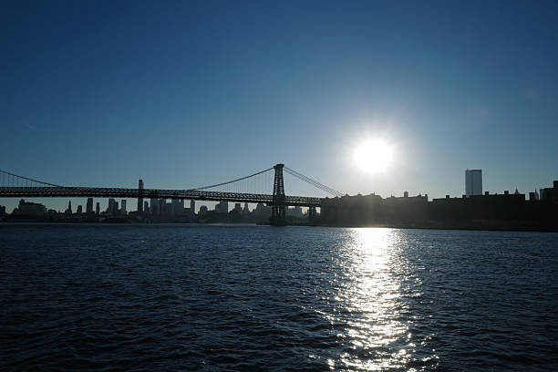 istock Exterior architecture and cityscape design while sightseeing ferry and boat cruise around New York city 2247408570
