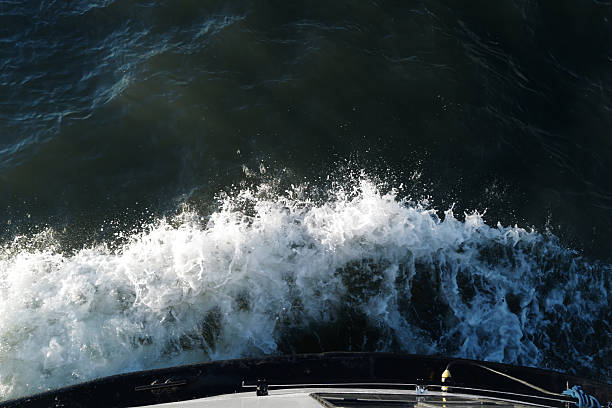 Water splash and ship wave
