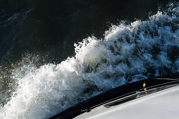 Water splash and ship wave