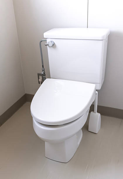 istock A clean-looking white toilet bowl with the lid closed 2247408992