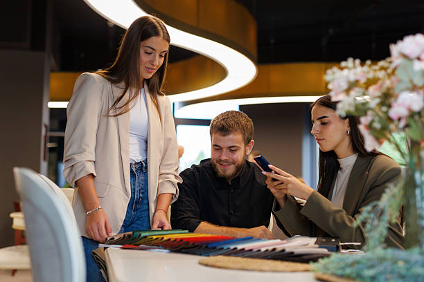 istock Design team selecting fabric swatches for a new project 2247412958