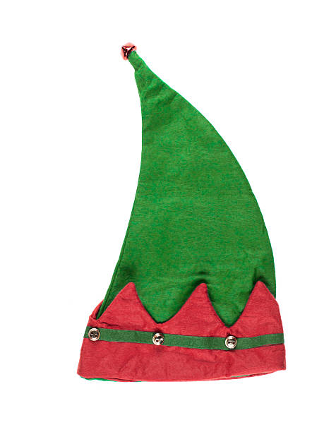 istock Green Christmas elf hat isolated on white background 2247427077