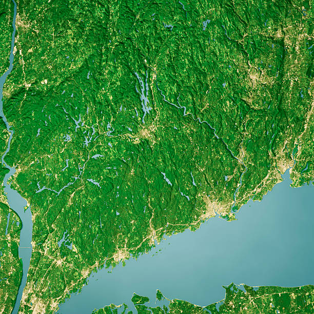 istock Fairfield County CT Satellite Topographic Map 3D Render Color 2247428150