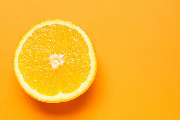 istock Sweet orange on color background 2247428381