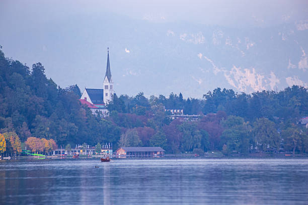Famous place in Europe Lake Bled Slovenia Balkans Southern Europe