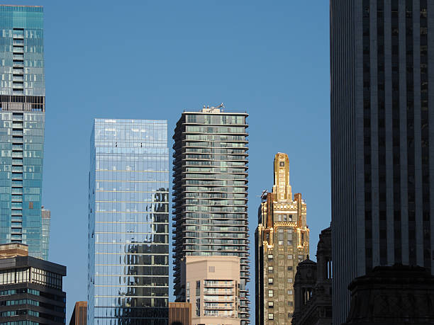 istock Diverse architectural styles clustered in the downtown Chicago skyline 2247438502