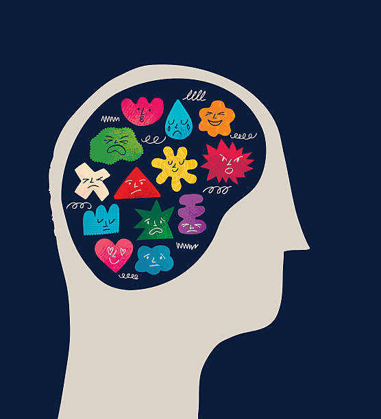 Different Emotions vector art illustration