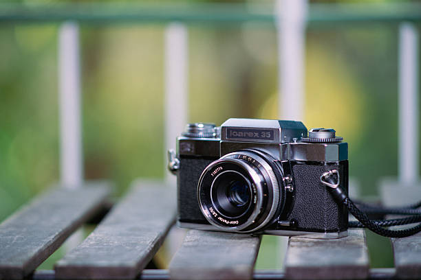 Barcelona, ​​Catalonia, Spain - November 10, 2025: German-made Zeiss Ikon analog camera, model Icarex 35, of very solid construction.