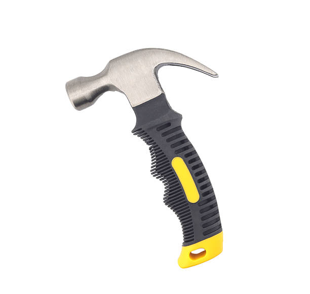istock A claw hammer with a durable metal head and ergonomic black-and-yellow handle isolated on a white background, ideal for carpentry, home repair, construction work, and DIY projects requiring strength 2247455910