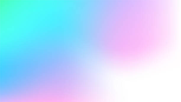 istock Iridescent Background. Hologram Gradient. Vintage Paper. Yellow Metal Texture. Blur Foil. Soft Minimalist Template. Abstract Gradient. Retro Shapes. Blue Iridescent Background 2247468426