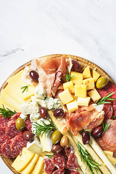 istock Antipasto platter. Meet and cheese assortment. 2247469056