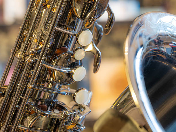 istock Saxophone in an detailed Look - Macros on a Baritone Saxophone with great Details 2247472629