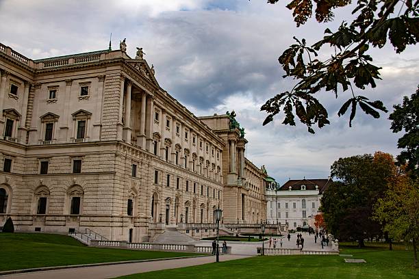 Vienna Austria - September 11 2025: Passageway to the Sisi Museum in Vienna Austria With Tourists Walking Around