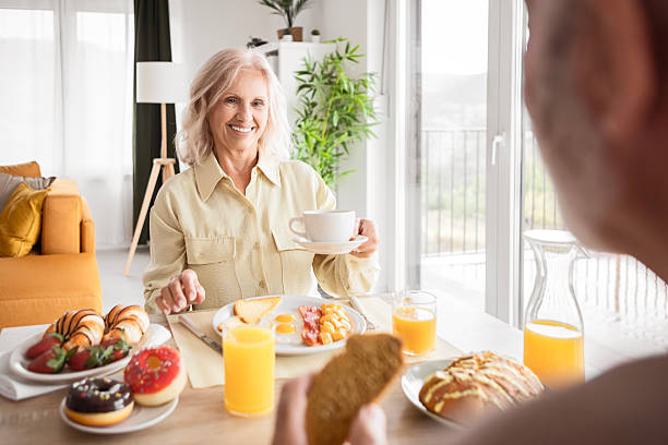 istock Comfortable Morning Routine for Happy Mature Couple 2247477532