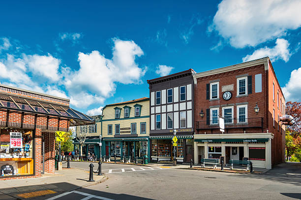istock Downtown Bar Harbor Maine Shops USA 2247481528