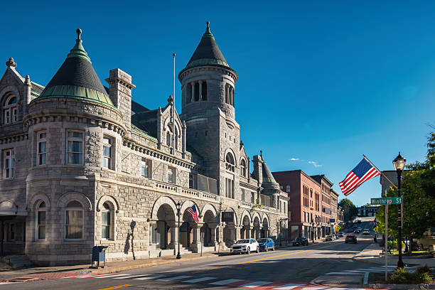 The Old Federal Building in downtown Augusta, Maine, USA.