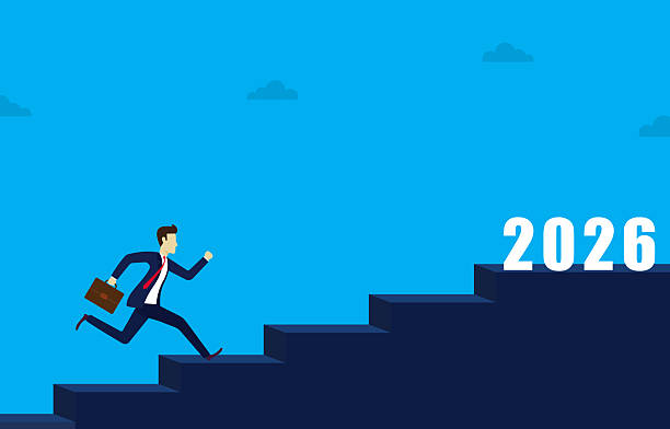 istock Businessman Running Stairs 2026 Career Goals Success 2247487359