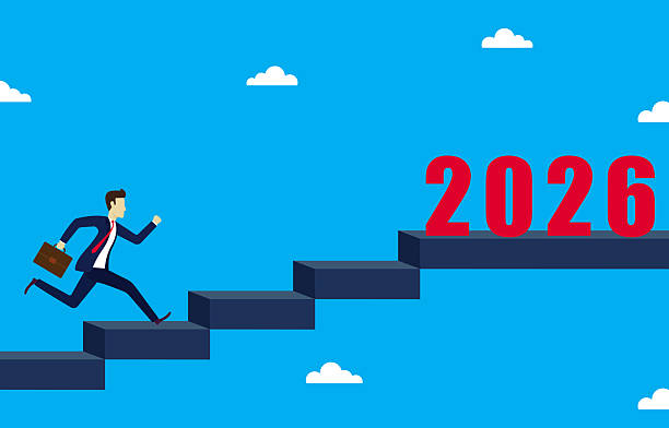 istock Businessman Running Up Stairs 2026 Future Goals Success 2247487458