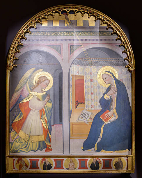 istock The Annunciation of the Virgin, tempera on panel by Giovanni del Biondo, 1385 ca., from the church of Annunziata, Poggio di Croce di Preci, Italy. 2247488475