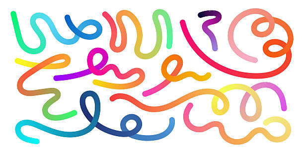 istock Colorful gradient ribbons and swirls create dynamic abstract shapes. Vibrant wavy lines flow across the design, perfect for modern posters and creative graphics with neon rainbow hues. 2247490993