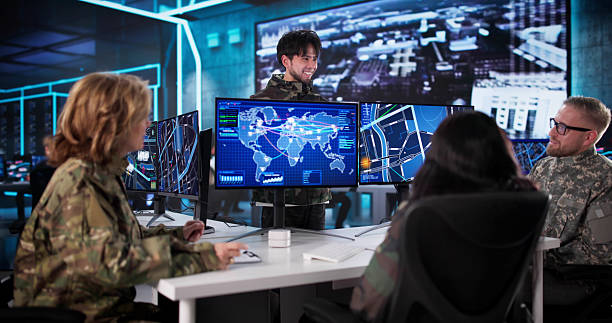 istock Military Data Center: A Diverse Team Monitoring Intelligence 2247505070