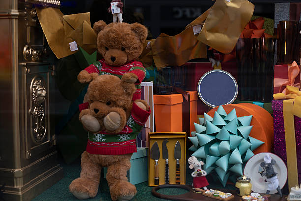 Large collection of Teddy Bear dolls in a shop