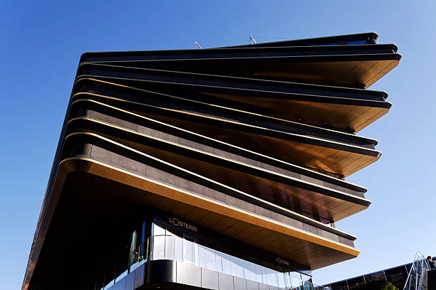 Masarycka MSD Masaryk Station Development office and retail building by Zaha Hadid Architects with golden facade on November 19, 2025 in Prague, Czech Republic.