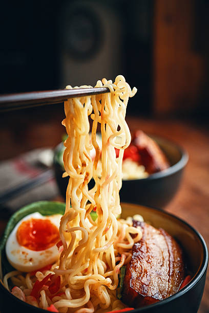 Spicy Beef Ramen Noodles with Boiled Egg