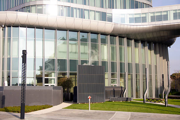 istock ground floor of a tower with a glass facade 2247514801