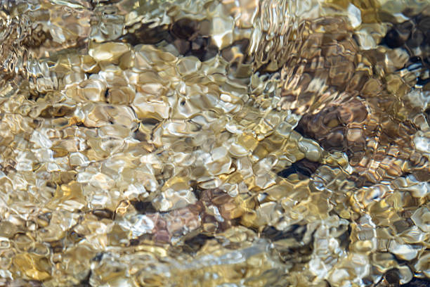 Rippling water over stones capturing nature's calming essence and fluid movement.