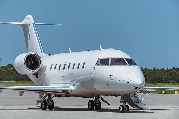 istock Modern Business Jet with Registration Markings on Tarmac 2247524779