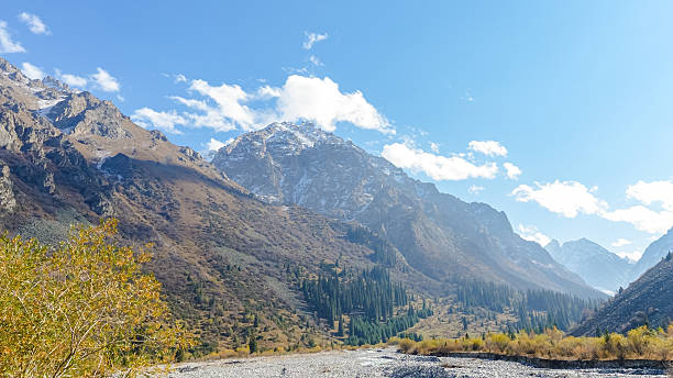 istock Majestic mountain landscape featuring rugged peaks, lush valleys, and vibrant foliage under a clear blue sky, embodying natural beauty and tranquility 2247535154
