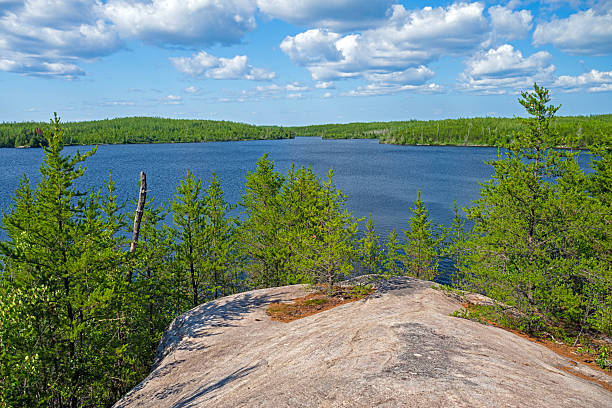 Lake and Forest in the Remote North Woods on Alpine Lake in the Boundary Waters in Minnesota