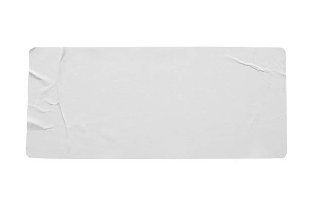 istock Blank white paper sticker label isolated on white background 2247542767