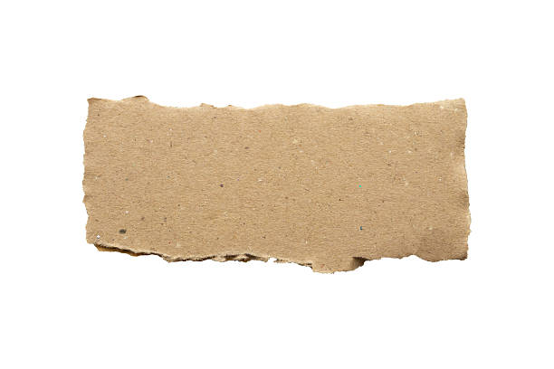 istock Brown Cardboard paper piece isolated on white background 2247543200
