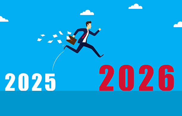 istock Businessman Jumping 2025 To 2026 Flying Papers Urgency 2247545330