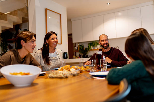 istock Family talking during dinner at home 2247552971