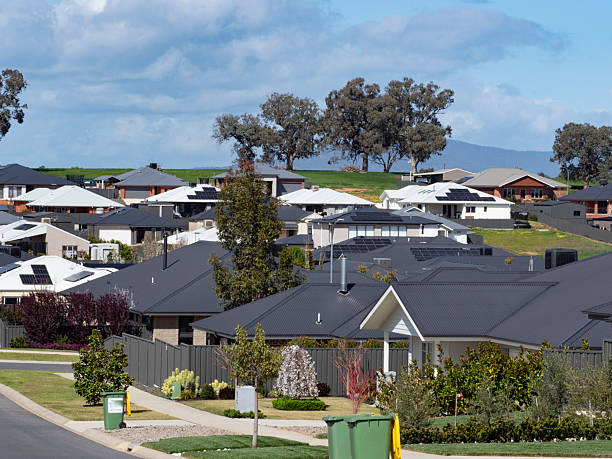istock Suburban houses on a hill 2247559143