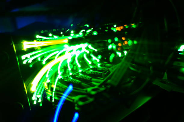 istock Bright Fiber Optic Cables in Action 2247565519
