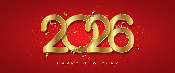 istock New year celebration 2026 gold number in red background banner design 2247568059