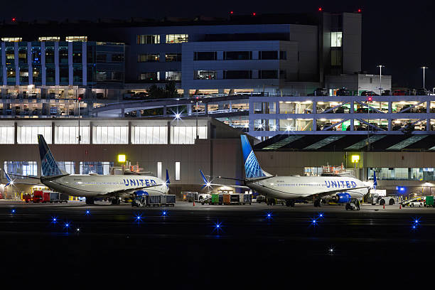 BWI tarmac at sunrise with aircraft waiting for the morning boardings