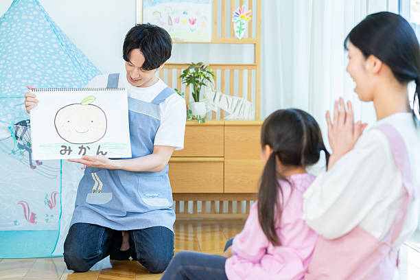 istock A nursery teacher doing a picture-story show 2247572979