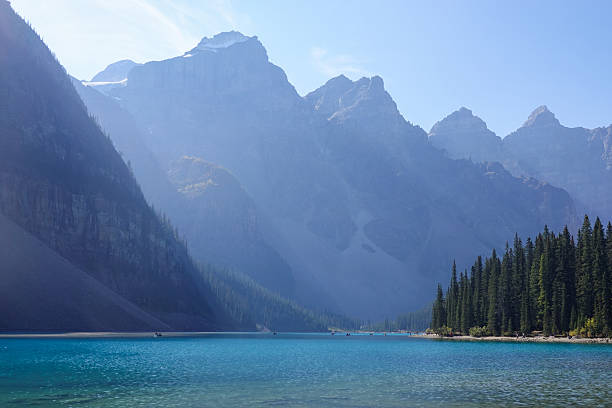 istock Snow capped peaks reflected in calm turquoise alpine lake 2247578942