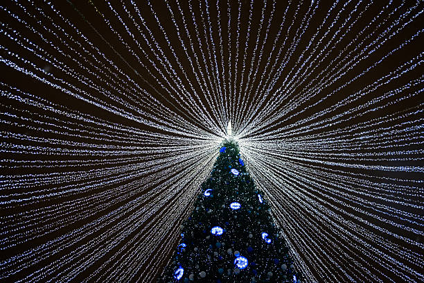 istock Christmas tree street. Abstract postcard background 2247584691