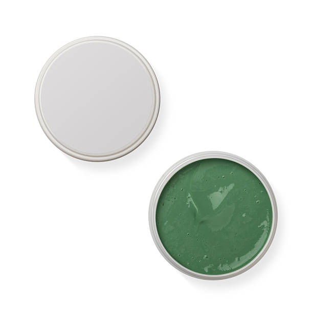 istock Cosmetic cream in the open jar green 2247588129