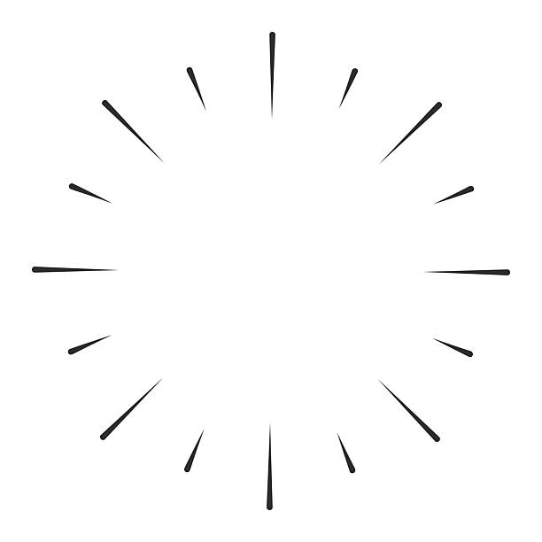 Radiance light effect vector cartoon, abstract design element on white background