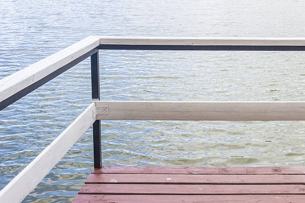 Pier on the shore of the lake