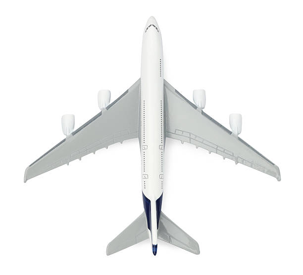 istock One model of plane isolated on white, top view 2247595887