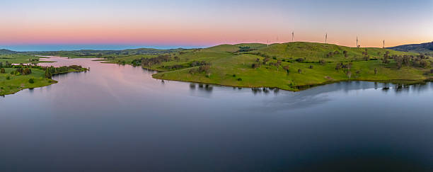 istock Panorama Pink Sunset Over Carcoar Dam 2247596424