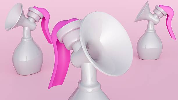istock A 3D rendering of a manual, handheld breast pump. 2247597773
